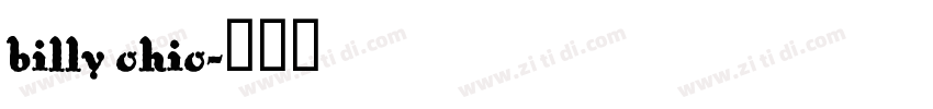 billy ohio字体转换